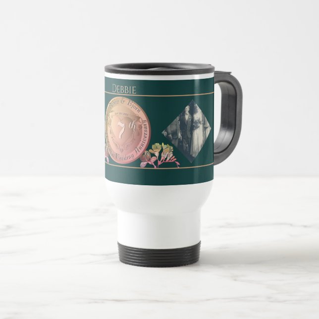 7th Copper Fresia 2 Photos  Travel Mug (Front Right)