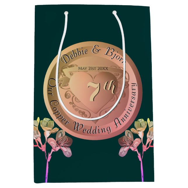 7th Copper Fresia Gift Bag (Front)