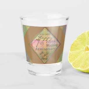 7th Copper Wedding Anniversary   Shot Glass