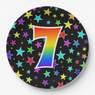 7th Event: Bold, Fun, Colourful Rainbow 7 Paper Plate