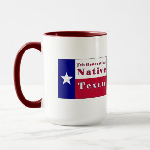 7th Generation Native Texan Flag Mug