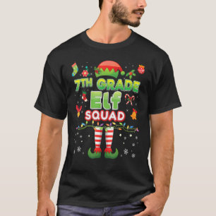 7th Grade Elf Squad Christmas Light Suit Seventh S T-Shirt