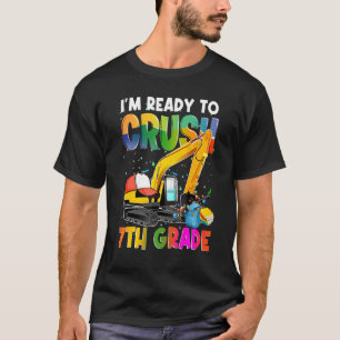 7th Grade Excavator Construction Back To School St T-Shirt