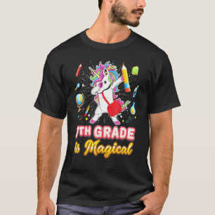 7th Grade Is Magical Dabbing Unicorn Back To Schoo T-Shirt