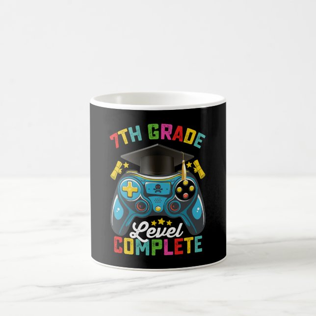 7th Grade Level Complete Graduation Gaming Gamer Coffee Mug (Center)