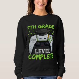 7th Grade Level Complete Graduation Graduate Boy Sweatshirt