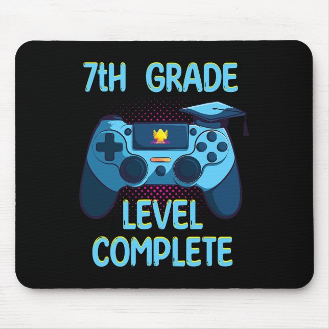 7th Grade Level Complete Last Day Of School Funny  Mouse Pad (Front)