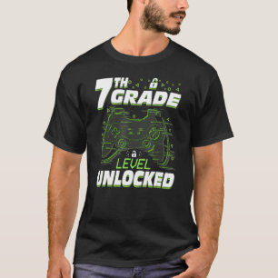 7th Grade Level Unlocked Back To School Video Game T-Shirt