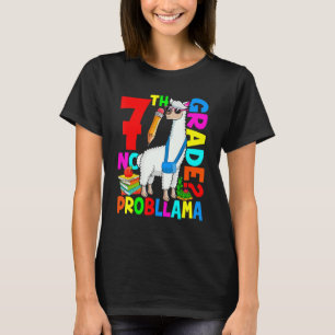 7th Grade No Prob Llama First Day Back To School T-Shirt