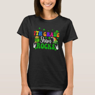 7th Grade Shamrocks Funny Rock Hands Shamrocks Pat T-Shirt