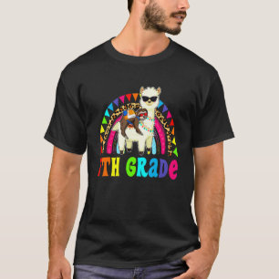 7th Grade Sloth Riding Llama Back To School First T-Shirt