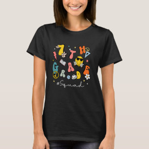 7th Grade Squad 1st Day Teacher Student Retro Back T-Shirt