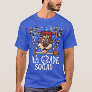 7th grade Squad Reindeer Christmas Teacher squad X T-Shirt