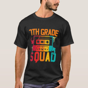 7th Grade Squad Vintage 80s Boombox Teacher Studen T-Shirt