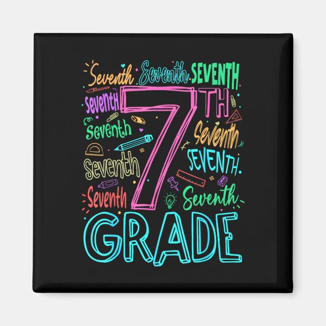 7th grade typography team seventh grade back to magnet (Front)