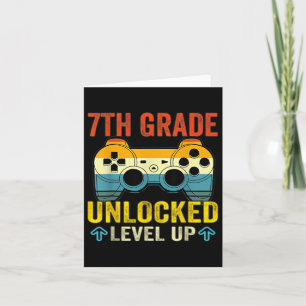 7th Grade Unlocked Level Up Video Game Byck To Sch Card