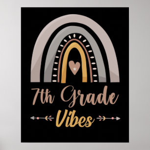 7th Grade Vibes Seventh Grade Back to School Poster