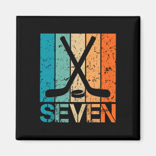 7th Hockey Birthday 7 Year Old 7yr Boys Girl Birth Magnet