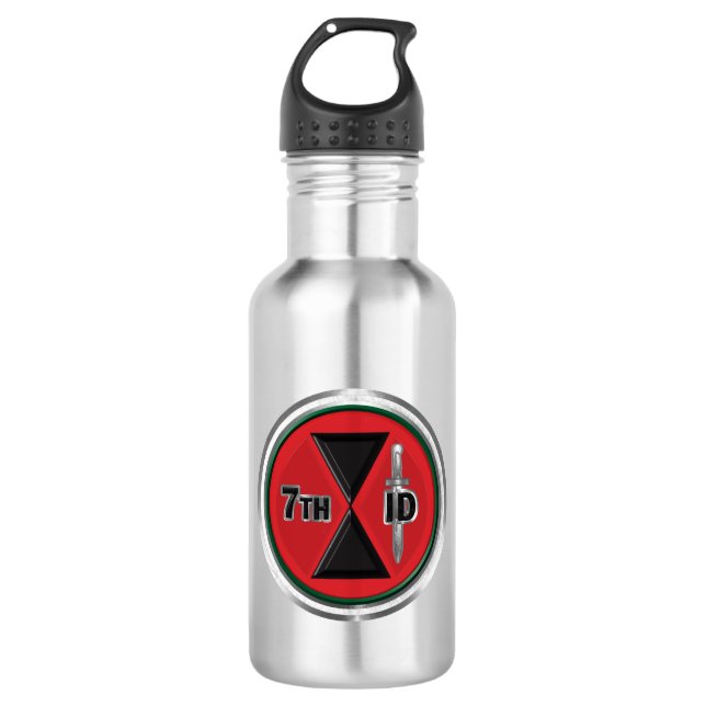 7th Infantry Division “Bayonet Division” Custom  710 Ml Water Bottle (Front)