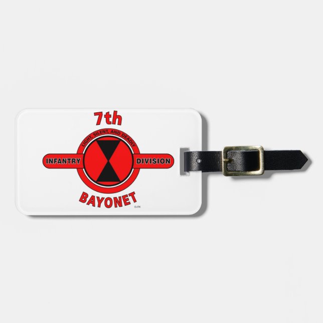 7TH INFANTRY DIVISION "BAYONET DIVISION" LUGGAGE TAG (Front Horizontal)