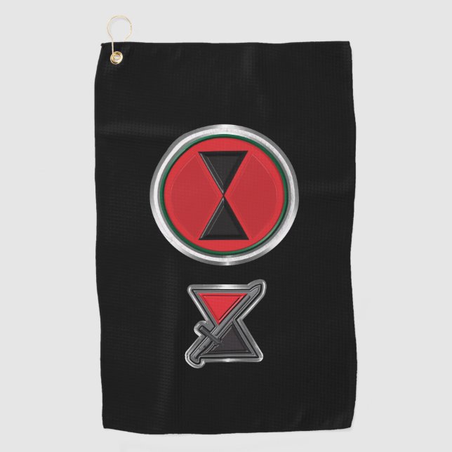 7th Infantry Division “Bayonet Division”  Patch Golf Towel (Front)
