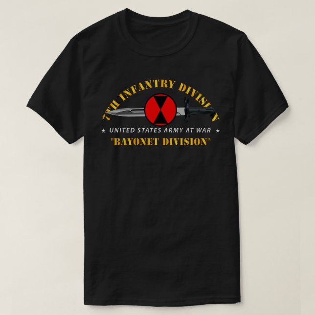 7th Infantry Division Bayonet Division T-Shirt (Design Front)