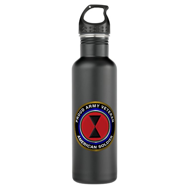 7th Infantry Division “Bayonet Division”  Veteran 710 Ml Water Bottle (Front)