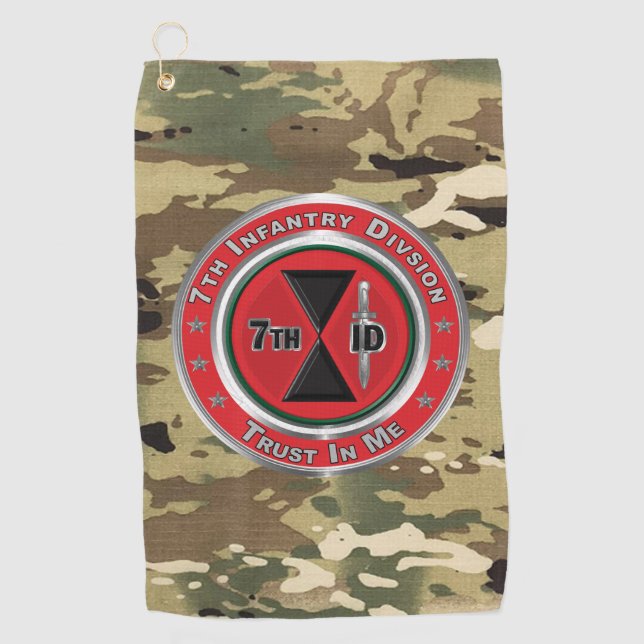 7th Infantry Division  Golf Towel (Front)