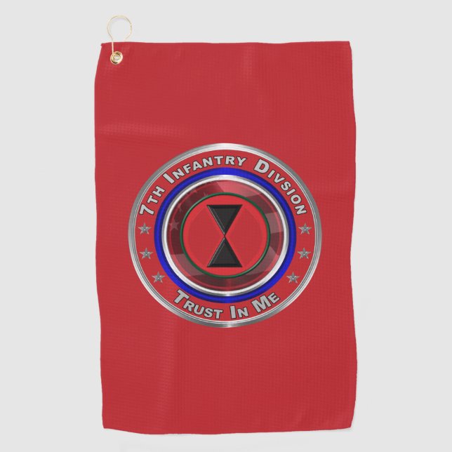 7th Infantry Division  Golf Towel (Front)