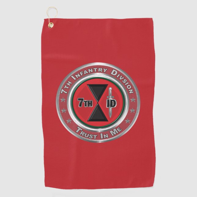 7th Infantry Division  Golf Towel (Front)
