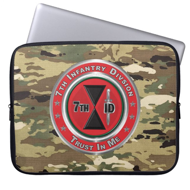7th Infantry Division Laptop Sleeve (Front)