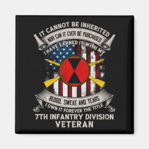 7th Infantry Division Veteran Fort Ord Fort Lewis Magnet