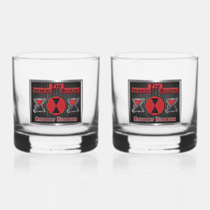 7th Infantry Division Whiskey Glass