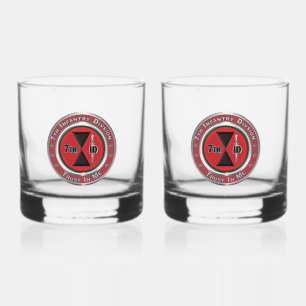 7th Infantry Division Whiskey Glass