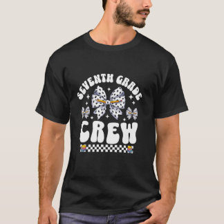 7th Seventh Grade Crew Students Coquette Bow Dalma T-Shirt