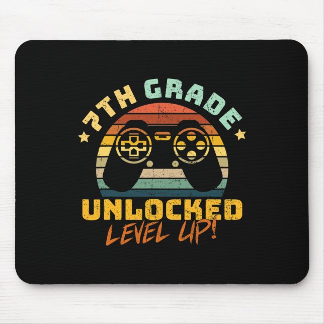 7th Seventh Grade Unlocked Level Up Game Back To S Mouse Pad (Front)
