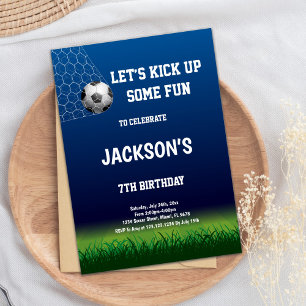 7th Soccer Birthday Invitation