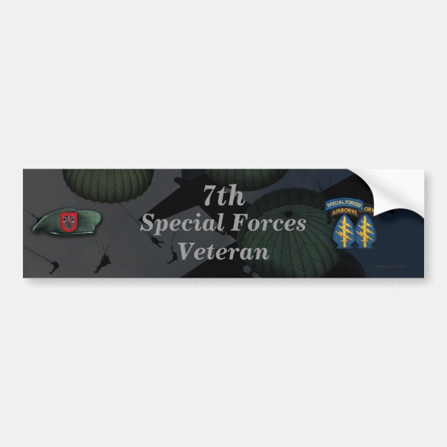 7th special forces beret flash Bumper Sticker (Front)
