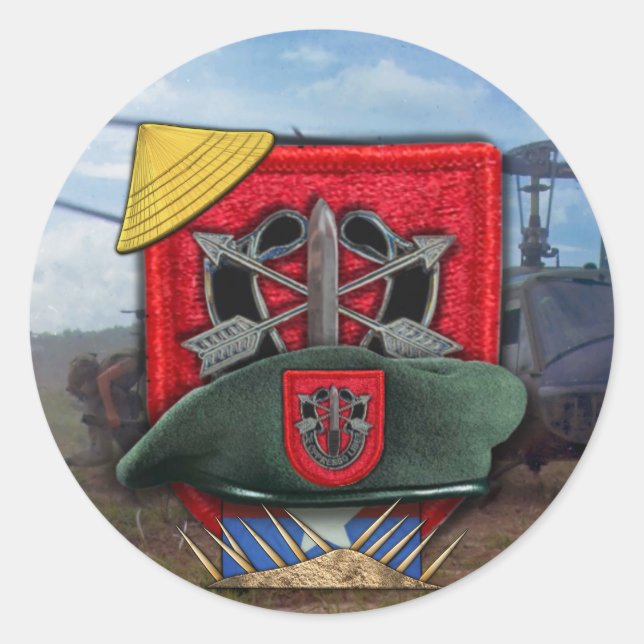 7th Special forces Green Berets flash nam Sticker (Front)