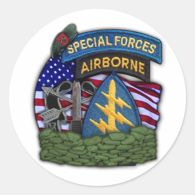 7th Special Forces Green Berets sfg Stickers (Front)