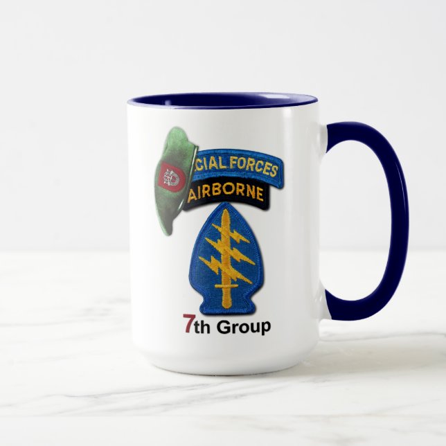 7th Special Forces Group Green Berets SFGA SF Vets Mug (Right)