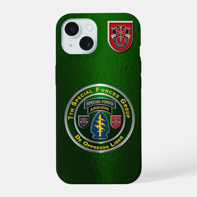 7th Special Forces Group iPhone 15 Case (Back)