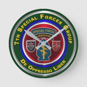 7th Special Forces Group Keepsake Round Clock