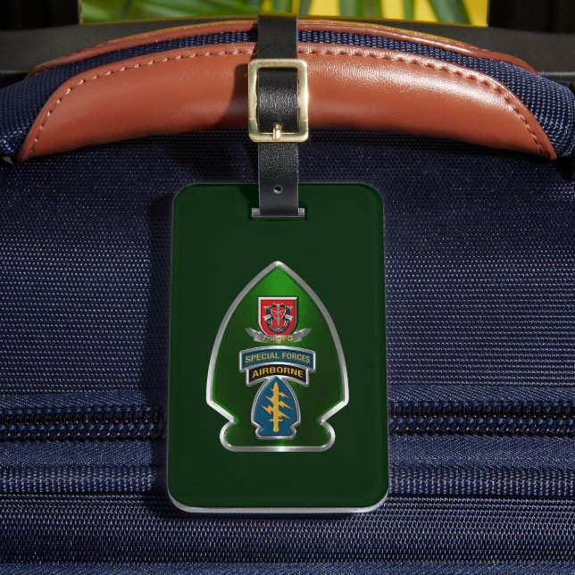 7th Special Forces Group  Luggage Tag (Front Insitu 2)