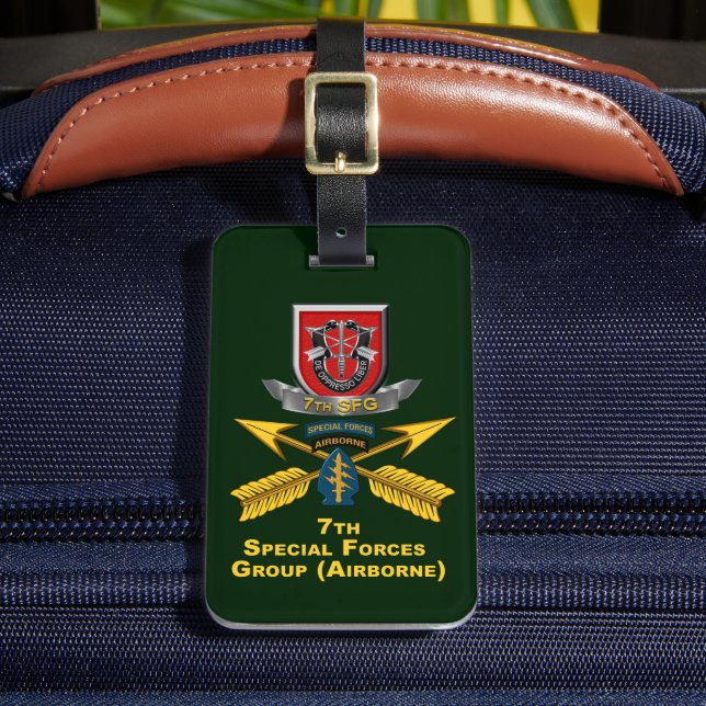 7th Special Forces Group  Luggage Tag (Front Insitu 2)