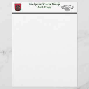 7th special forces veterans flash Letterhead