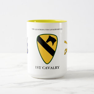 7TH SQUADRON 17TH CAVALRY(RECON) 1ST CAVALRY  Two-Tone COFFEE MUG