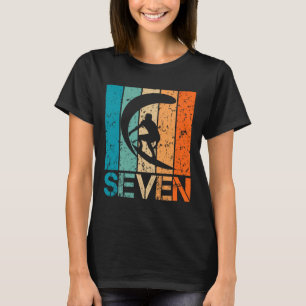 7th Surfing Birthday 7 Year Old 7yr Boy Girl Birth T-Shirt