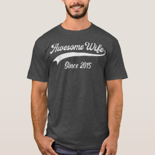 7th Wedding Aniversary Gift For Her Awesome Wife S T-Shirt
