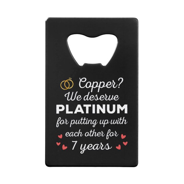 7th Wedding Anniversary I - Copper Funny Couple (Front)